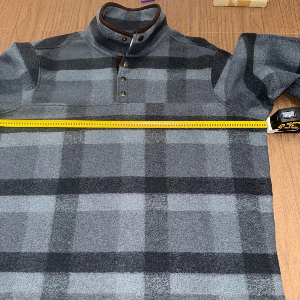 John Wayne Men’s Sz 2XL Timeless Classic Fleece Pullover Plaid Jacket Thick Warm
